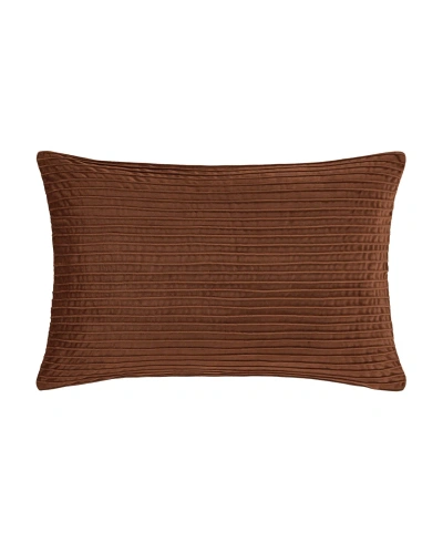 J Queen New York Townsend Straight Lumbar Decorative Pillow Cover, 16" X 26" In Terracotta