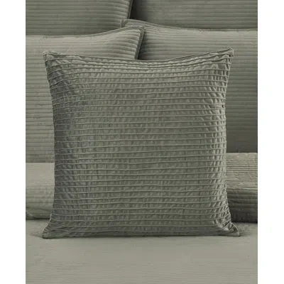 J Queen New York Townsend Straight Pillow 20" Square Decorative Throw Pillow Cover In Charcoal
