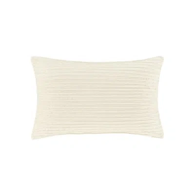 J Queen New York Townsend Straight Pillow Lumbar Decorative Throw Pillow Cover In Ivory