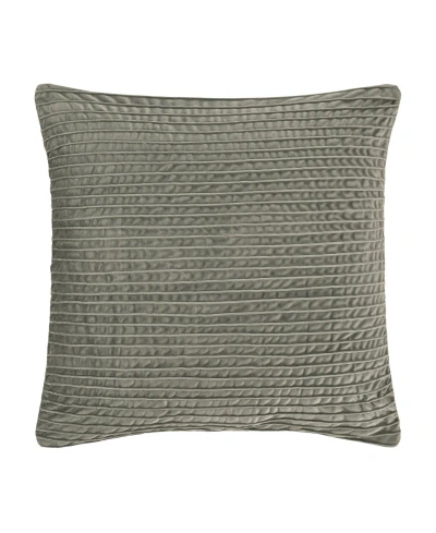 J Queen New York Townsend Straight Square Decorative Pillow Cover, 20" X 20" In Charcoal