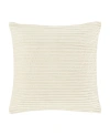 J Queen New York Townsend Straight Square Decorative Pillow Cover, 20" X 20" In Ivory