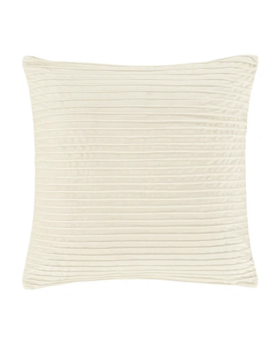 J Queen New York Townsend Straight Square Decorative Pillow Cover, 20" X 20" In Ivory