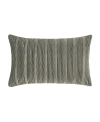 J Queen New York Townsend Wave Lumbar Decorative Pillow Cover, 16" X 26" In Charcoal
