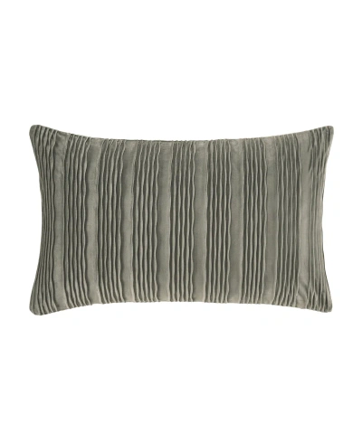J Queen New York Townsend Wave Lumbar Decorative Pillow Cover, 14" X 40" In Charcoal