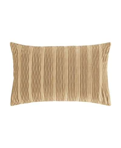 J Queen New York Townsend Wave Lumbar Decorative Pillow Cover, 16" X 26" In Gold