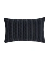 J Queen New York Townsend Wave Lumbar Decorative Pillow Cover, 16" X 26" In Indigo