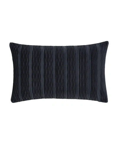 J Queen New York Townsend Wave Lumbar Decorative Pillow Cover, 16" X 26" In Indigo