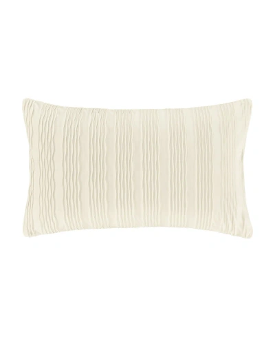 J Queen New York Townsend Wave Lumbar Decorative Pillow Cover, 14" X 40" In Ivory