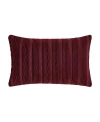 J Queen New York Townsend Wave Lumbar Decorative Pillow Cover, 16" X 26" In Red