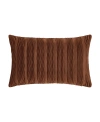 J Queen New York Townsend Wave Lumbar Decorative Pillow Cover, 16" X 26" In Terracotta