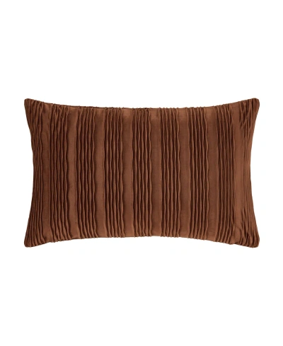 J Queen New York Townsend Wave Lumbar Decorative Pillow Cover, 14" X 40" In Terracotta