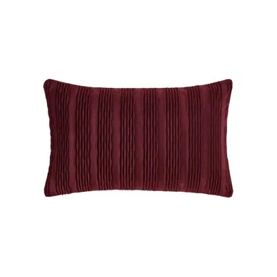 J Queen New York Townsend Wave Pillow Lumbar Decorative Throw Pillow Cover In Red