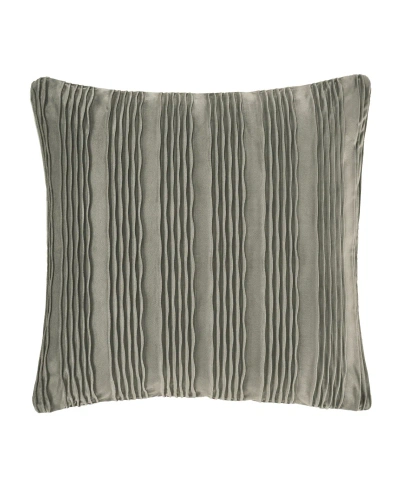 J Queen New York Townsend Wave Square Decorative Pillow Cover, 20" X 20" In Charcoal