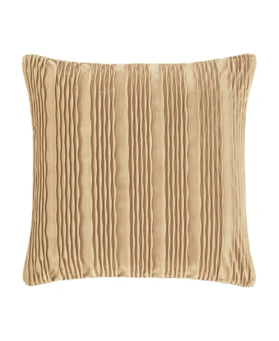 J Queen New York Townsend Wave Square Decorative Pillow Cover, 20" X 20" In Gold
