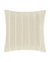J Queen New York Townsend Wave Square Decorative Pillow Cover, 20" X 20" In Ivory