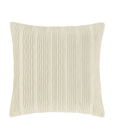 J Queen New York Townsend Wave Square Decorative Pillow Cover, 20" X 20" In Ivory