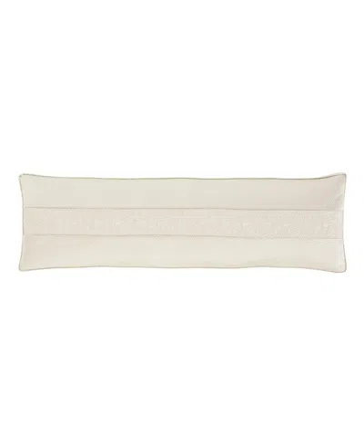 J Queen New York Villanova Bolster Decorative Pillow, 15" X 52" In Alabaster