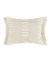 J Queen New York Villanova Boudoir Decorative Pillow, 15" X 20" In Alabaster