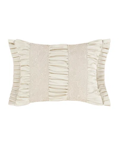 J Queen New York Villanova Boudoir Decorative Pillow, 15" X 20" In Alabaster