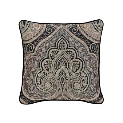 J Queen New York Vincenzo 20" Square Decorative Throw Pillow In Black