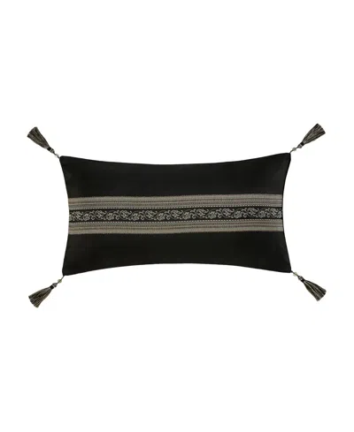 J Queen New York Vincenzo Boudoir Decorative Pillow, 12" X 21" In Glacier