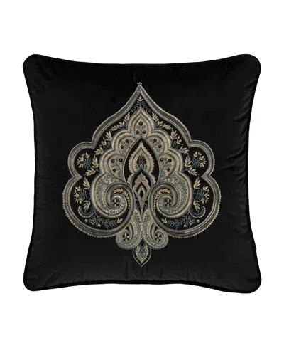 J Queen New York Vincenzo Decorative Pillow, 18" X 18" In Black