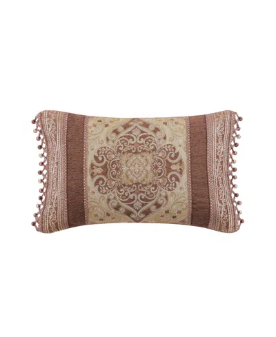 J Queen New York Weston Boudoir Decorative Pillow, 15" X 21" In Brown