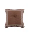 J Queen New York Weston Square Decorative Pillow, 18" X 18" In Brown