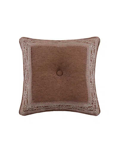 J Queen New York Weston Square Decorative Pillow, 18" X 18" In Brown