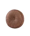 J Queen New York Weston Tufted Round Decorative Pillow, 15" Round In Brown