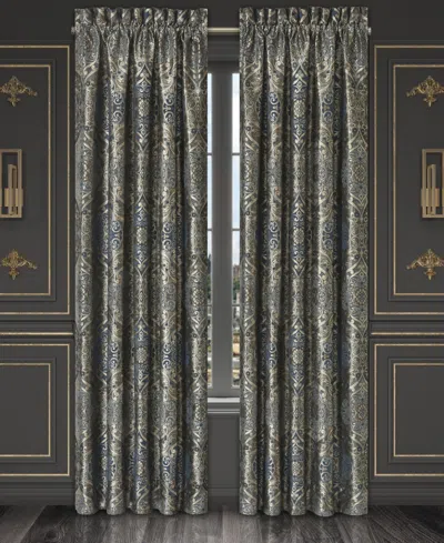 J Queen New York Weston Window Panel Pair, 50" X 84" In Blue