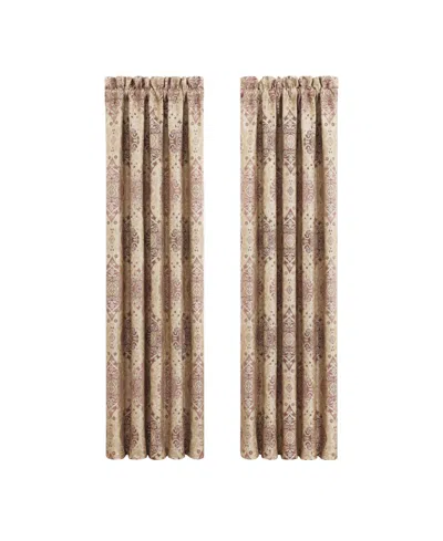 J Queen New York Weston Window Panel Pair, 50" X 84" In Brown