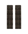 J Queen New York Windham Window Panel Pair, 50" X 84" In Black