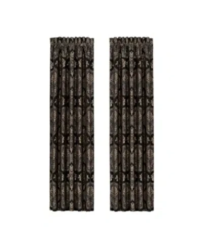 J Queen New York Windham Window Panel Pair, 50" X 84" In Black