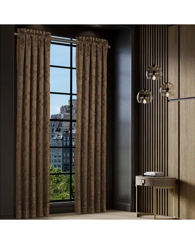 J Queen New York J. Queen New York Window Panel Pair In Brown