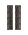 J Queen New York Woodstock Window Panel Pair, 50" X 84" In Indigo