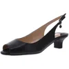 J. Reneé Aldene Womens Leather Kitten Open-toe Heels In Black