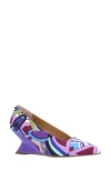J. Reneé Anisha Pointed Toe Pump In Purple/blue/green