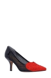 J. Reneé Coopid Pointed Toe Pump In Black/red