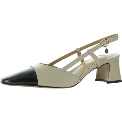 J. Reneé Cyrene Womens Faux Leather Ankle Strap Slingback Heels In Multi