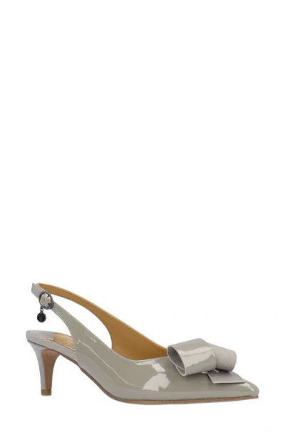J. Reneé Delara Pointed Toe Slingback Pump In Gray