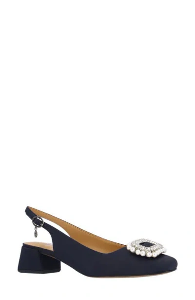 J. Reneé Eudora Embellished Slingback Pump In Blue