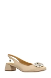J. Reneé Eudora Embellished Slingback Pump In Neutral