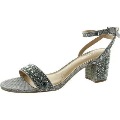 J. Reneé Evelina Womens Rhinestone Metallic Block Heels In Multi