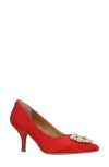 J. Reneé Ezara Pointed Toe Pump In Red