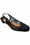J. Reneé Faleece Low Heel Slingback Pumps In Black In Black