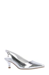 J. Reneé Ferryanne Pointed Toe Slingback Pump In Silver