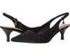 J. Reneé Ferryanne Pump Womens 10 Black Rhinestone Pointed Toe Slingback Zpo3655 In Black