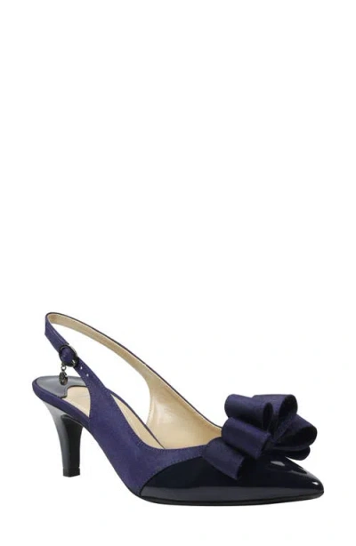 J. Reneé Gabino Slingback Pump In Navy/navy Fabric