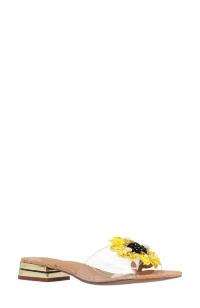 J. Reneé Girasol Mismatched Sandals In Clear/green/yellow